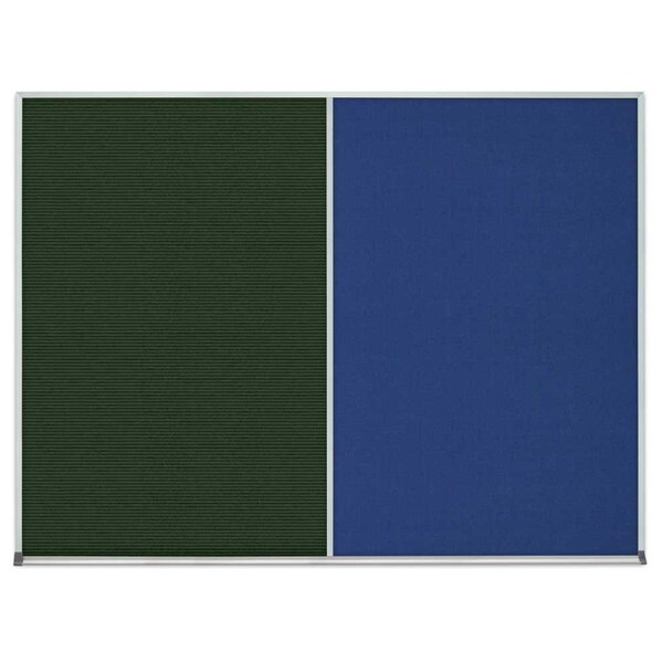 Single Door Radius Corkboard, 24"x36", Sat, UV7001RC-SATIN-COBACC